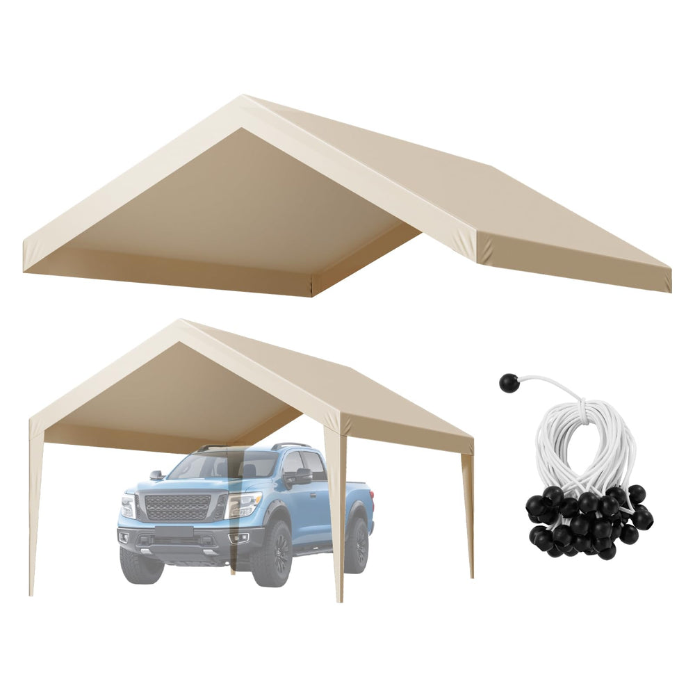 VEVOR front view of 12x20 canopy showing full coverage and protection