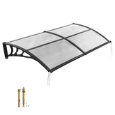 VEVOR front view of clear door awning showing modern protection