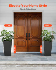 VEVOR close-up of planter texture and weather-resistant finish for longevity