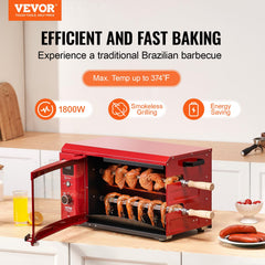 VEVOR control panel and temperature display enabling precise cooking adjustments