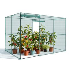 VEVOR crop cage front view showing full enclosure and protection benefits