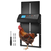 VEVOR front view of the automatic coop door showing durable build and easy access