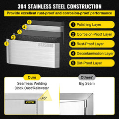 VEVOR drawer open storing a trash bin demonstrating easy access