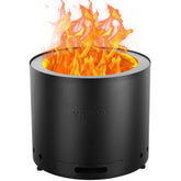 VEVOR front view of compact smokeless fire pit showing stable heat