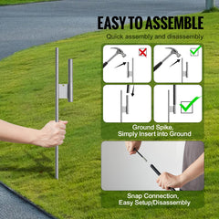 VEVOR poles disassembled in carry bag showing easy transport benefit