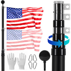VEVOR full-height flag pole installed outside shows stability and visibility