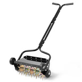 VEVOR aerator front view showing compact design and easy storage benefit