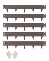 VEVOR front view of five-pack edging showing neat garden border benefit