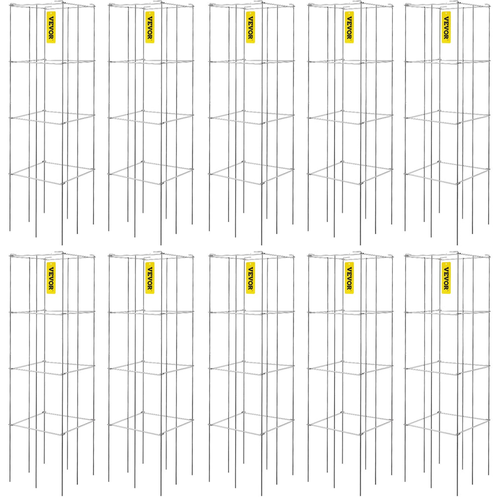 VEVOR front view of ten stacked cages showing compact pack benefit