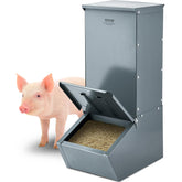 VEVOR front view of hog feeder showing durable design and easy access