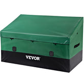 VEVOR front view showing full storage box and label, durable outdoor protection