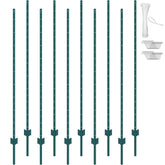 VEVOR front view of 10-pack fence posts showing ready-to-install convenience