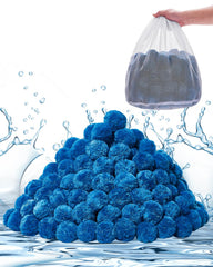 VEVOR front packaging showing reusable filter balls and benefits