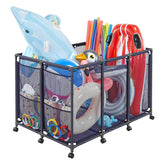 VEVOR front view of rolling pool storage bin showing capacity and neat organization