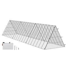 VEVOR front view of chicken tunnel showing full-length protection and easy access