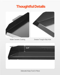 VEVOR griddle underside reinforcement X brace for warp resistance and durability