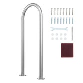 VEVOR front view of aluminum handrail showing sleek profile and secure grip