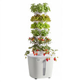 VEVOR front view of hydroponic tower showing six tiers and 30 pods for efficient growing