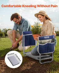 VEVOR close-up of 11-inch EVA pad providing knee cushioning and comfort while gardening