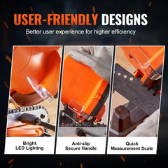 VEVOR bright LED illuminating grind area for precise sharpening visibility