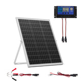 VEVOR front view of 25W 12V solar panel showing compact frame and mounting points