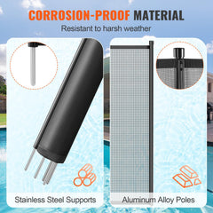 VEVOR stainless steel leg and aluminum pipe frame detail demonstrating corrosion resistance