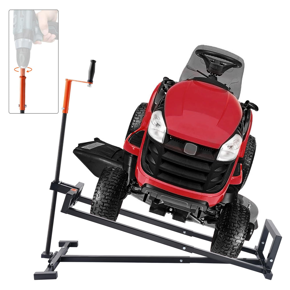VEVOR front view of lift jack showing sturdy frame and safe support benefit
