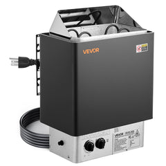 VEVOR heater front view showing compact design and quick install benefit