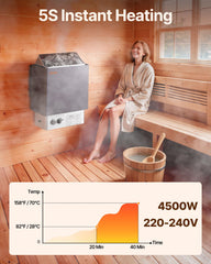 VEVOR heater side profile demonstrating slim wall-mounted space saving
