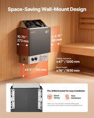 VEVOR heater open stone well displaying capacity for steady heat storage