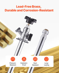 VEVOR clear view of 3/4-inch male hose thread outlet ready for garden hose attachment