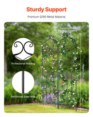 VEVOR trellis close-up welds highlighting sturdy construction benefit