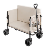 VEVOR wagon front view showing sturdy frame and storage benefit