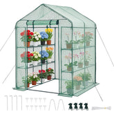 VEVOR walk-in greenhouse front entry showing covered structure and door access benefit