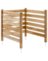 VEVOR wood fence front view showing neat concealment and improved curb appeal