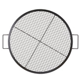 VEVOR front view of 30-inch round grate showing full cooking area and sturdy rim benefit