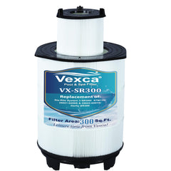 Vexca front view cartridge showing fit and shape, easy replacement benefit