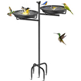VeyFolzin.st front view of 46-inch bird bath showing vintage design and stability