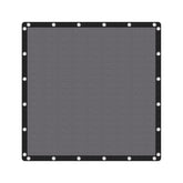 VICLLAX front view of 10x10 grey shade cloth showing clean finish and size benefit