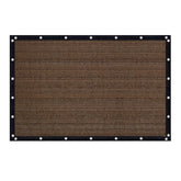 VICLLAX front view of 8x10 mocha shade cloth showing full coverage benefit