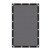 VICLLAX front view of grey 6x10 ft shade cloth showing compact folded packaging and benefits