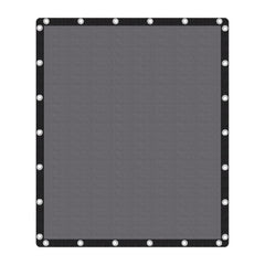 VICLLAX front view of 10x12 grey shade cloth showing full coverage benefit