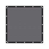 VICLLAX front view of grey shade cloth showing full coverage benefit