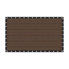 VICLLAX front view of mocha 12x20 ft shade cloth showing size and color for patio privacy