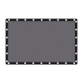 VICLLAX front view of 10x16 ft grey shade cloth showing coverage and color