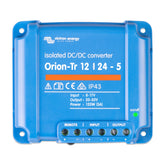 Victron Energy Orion-Tr front panel showing compact housing and cooling fins for reliable performance