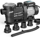 Vidapool front view pump showing robust housing and quiet operation