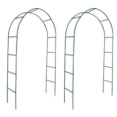 vidaXL front view of arch showing elegant entrance and durable iron