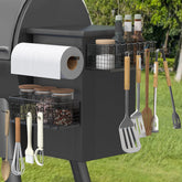 viespe front view showing both magnetic storage bins and towel holder for organized grilling