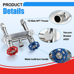VIHOSE valve handle closeup for easy operation and reliable on/off control